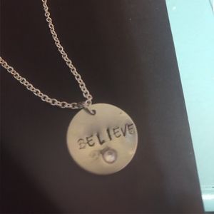 silver necklace with pendant